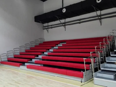 Jy-750 Puestos temporales de tribuna al aire libre para eventos deportivos. Estructura de metal retráctil para asientos de estadio. Sistema de asientos de gradería de plástico telescópico. Silla plegable de gradería.