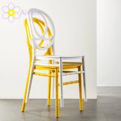  El Infinito apilable de resina blanca Phoenix Silla para Boda Alquiler de fiesta