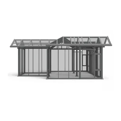 El lujo de aluminio aislados de vidrio templado al aire libre Jardín