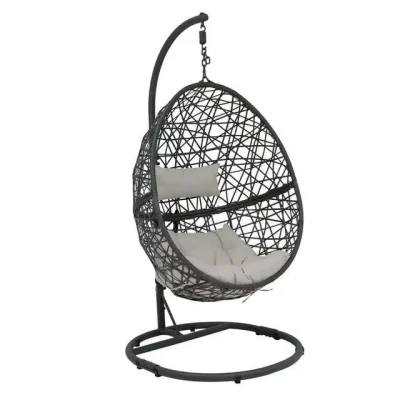Cómoda silla columpio Metal Patio exterior Rattan silla