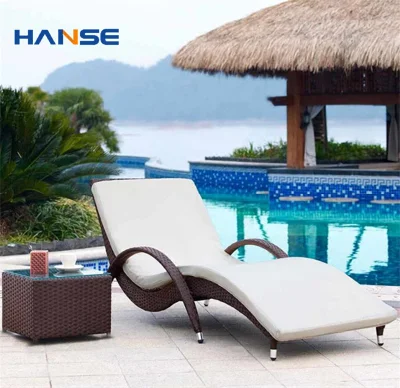 Piscina exterior Sillas de salón Mobiliario de jardín Patio Ratán ajustable Sol Tumbonas para Hoteles de Playa