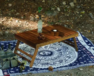 Pequeña piscina mesa plegable portátil de la mesa de picnic Camping estanterías Mesa barbacoa