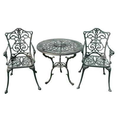 Muebles de aluminio fundido Mobiliario de jardín exterior Cavel Bistro Set
