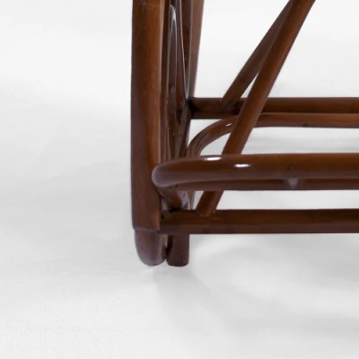 Cómoda Mecedora de mimbre mimbre natural con cojín silla Sillón