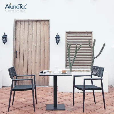 Pequeño Bistro Set Cocina interior Mesa redonda comedor &amp; 2 Sillas en Blanco y Negro Marco