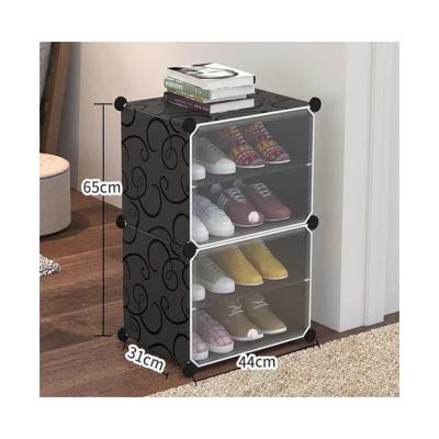 Rock de bambú para rack de 5 pares de Nivel Organizador 50 Muebles Casa lazy susan mayorista de la esquina de madera armario de zapatos de tela blanca