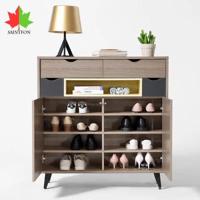 La zapata de MDF de muebles de madera Armario rack de entrada de la unidad de alimentación personalizada de fábrica de piso
