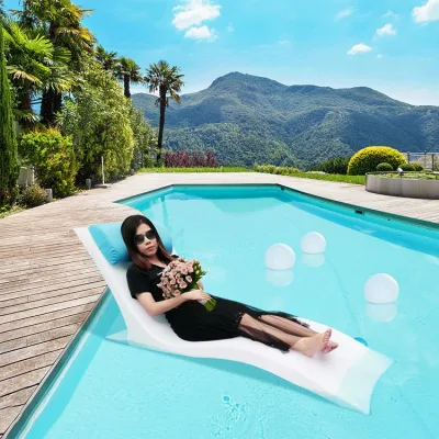  Al aire libre, plástico, tumbona, silla de cubierta, piscina, silla de salón, plástico Diving Deck Chair Beach Lounger Plásticos Slumber Bed Lounger