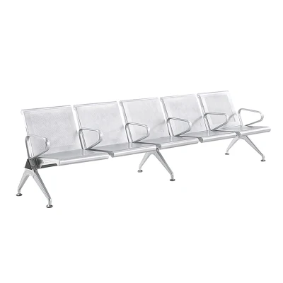Fabricante de 3 asientos Aeropuerto silla de espera Metal Acero público Mobiliario de exterior silla de exterior Banco asientos Garden Chair