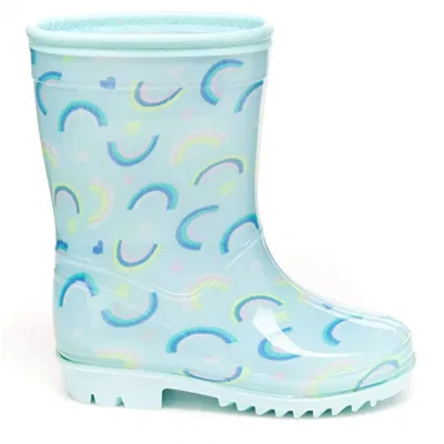 La mujer botas de lluvia PVC adecuado Calzado ligero y resistente al agua los zapatos al aire libre