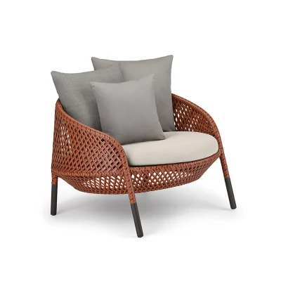 Hotel Lujo Rattan mayorista jardín patio exterior de aluminio de sofá con la pierna