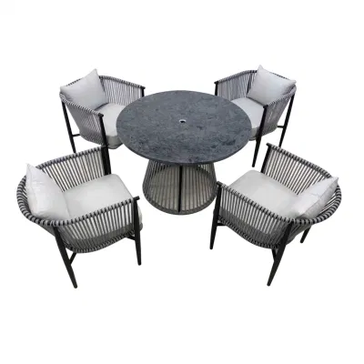 5 piezas Jardín exterior Mobiliario de Casa Patio moderno mecedoras Mesa de comedor