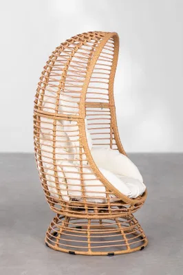 Paquete de correo de cartón mayorista Kd interiores resistentes UV hechas a mano plegable Patio al Aire Libre Girar Lounge comedor giratorio de terciopelo de reclinación Sofá Jardín Silla de Ocio