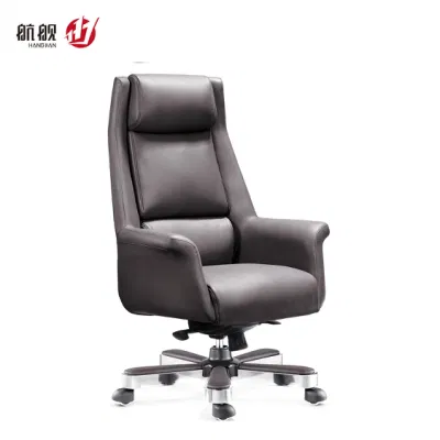  Con arriba abajo Headrest Office Jefe silla de ordenador ergonómico Silla de cuero de la parte alta de la espalda