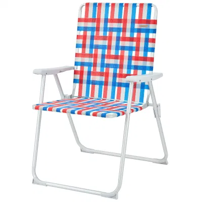  Cama plegable Lawnhigh adultos asiento de aluminio Jardín al aire libre Park Beach Presidente