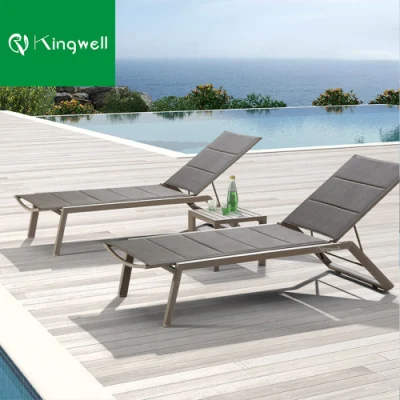  El complejo de aluminio Muebles al aire libre hamacas con tejido de malla para todo el tiempo