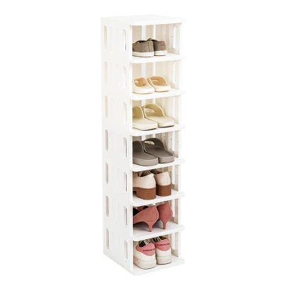  Almacenamiento Zapatos de bastidor Organizadores de almacenamiento conjunto desmontable plástico plegable apilable Bastidor de zapata
