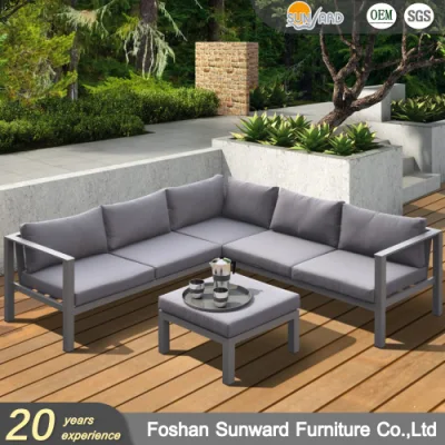  Venta al por mayor caliente moderno estilo de muebles de sofá al aire libre personalizados Establecer