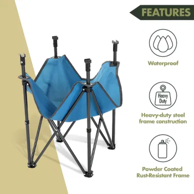 Mesa plegable de camping portátil exterior lado ligero Mesa redonda de picnic