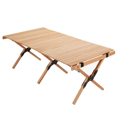 Barbacoa Plegable Portátil Roll Top Camping Tabla de madera