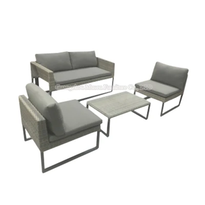 OEM ODM&amp;el ahorro de espacio y la mesa rectangular de Comedor Silla apilable plazas patio jardín mobiliario de exterior Kd sofá