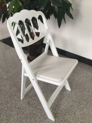 Silla de resina de Wimbledon Americana silla plegable de resina Blanca con Asiento blando