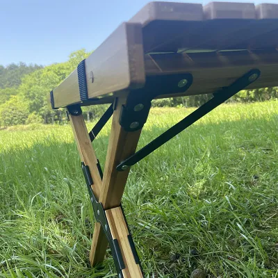 Tabla de plegado de Picnic de bambú de alta calidad al aire libre Camping mesas abatibles asiento 2