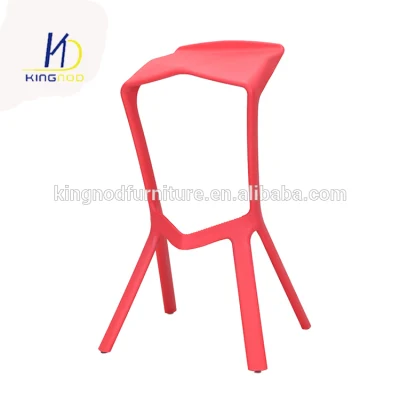 Nuevo diseño moderno barra de plástico silla Bar taburete plástico blanco Silla de jardín al aire libre