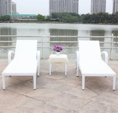  Sala de juegos con cama de ratán reclinable al aire libre Chaise Lounge