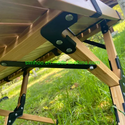 Plegado de bambú Camping mesa de picnic de madera al aire libre campamento plegable Tabla de viajes