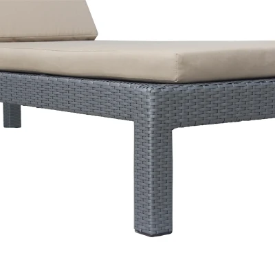 Venta caliente Rattan Jardín silla de salón Patio moderno Sol al aire libre Tumbona