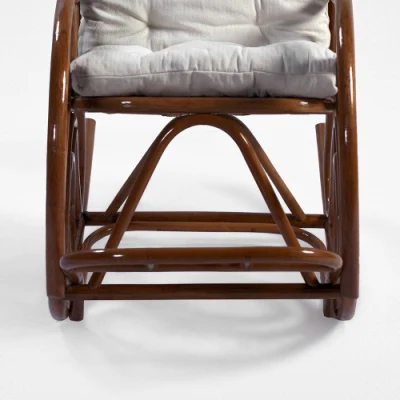 Cómoda Mecedora de mimbre mimbre natural con cojín silla Sillón