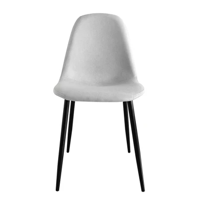  Mayorista de Muebles de Comedor de hierro de transferencia de calor en las piernas de un diseño simple tela gris Silla de Comedor