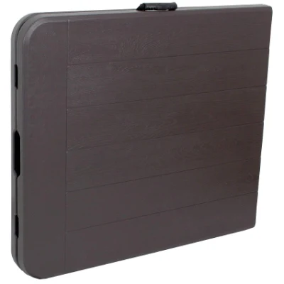 180cm robusto jardín portátil exterior plástico rectangular Madera plegado grano Tabla