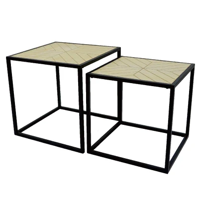 La vida moderna habitación jardín Rattan Mesa redonda de madera maciza mesa de café mesa lado diseñador