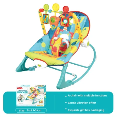 Uso en el hogar de juguete infantil de dibujos animados para dormir, silla mecedora y columpio relajante para bebés con música y vibración.