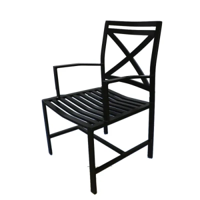Negro de 42 pulgadas ronda exterior mesa de comedor al aire libre y mesa de jardín