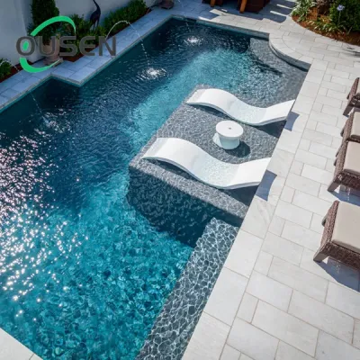  Plástico reforzado con fibra de vidrio mobiliario piscina piscina tumbona en la piscina sillas
