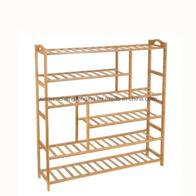  La decoración del hogar de nivel 5 Organizador de Almacenamiento en rack de zapatos de madera