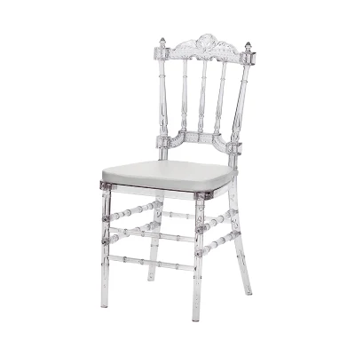 Kd plástico acrílico cristal de diseño Phoenix evento boda silla Chiavari