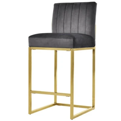  Barra de respaldo de Diseño de Lujo de Alta calidad Restaurante Bar Bar Bar Bar Bar Bar Bar Bar Velvet High Bar Stools para la cocina