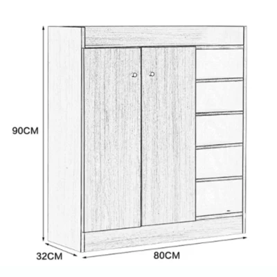 Made in China Modern Home Wooden Storage Cabinet Living Room Cabinets Shoe Rack Wooden Shoe Cabinet Rack with Door and Shelf