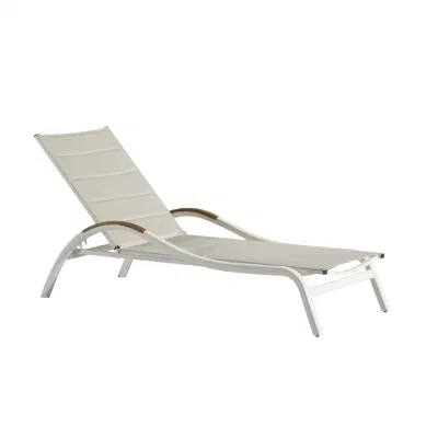 La eslinga de Textilene bastidor de aluminio de la piscina al aire libre tumbonas Chaise Silla de playa Tumbona