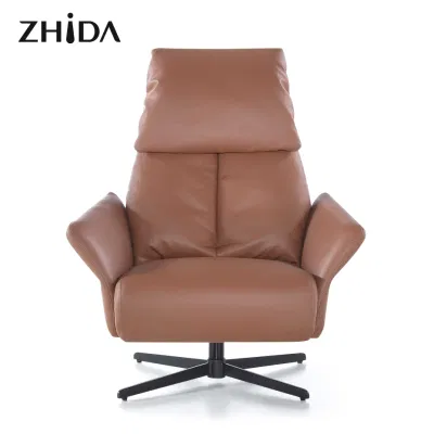  Estilo italiano, Gravedad Cero reclinable de cuero silla plegable sillas giratorias Dormitorio Salón confort