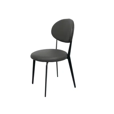 Muebles modernos Crema de estilo francés Blanco Interior Cuero Café Restaurante Silla de comedor