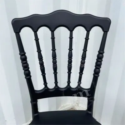 Mobiliario de jardín de bodas de plástico de resina Negro Tiffany Sillas