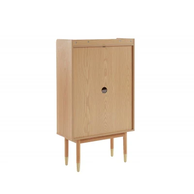 Nova de madera maciza de diseño moderno salón de ratán zapato 2 Cajones del armario rack de la zapata de Made in China