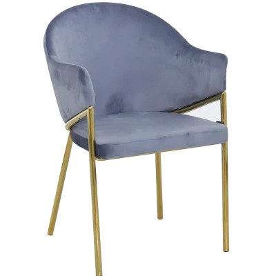  Diseño personalizado de Venta caliente Luxuty moderna cocina Restaurante terciopelo tejido conjunto de la mesa de comedor 4 sillas