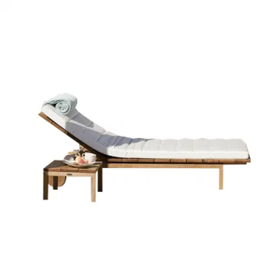 Personalizar Venta caliente moderno ocio al aire libre Jardín Patio Hotel Resort Villa Casa de tejido artesanal tejido de mimbre Rattan PE doble cuerda chaise lounge