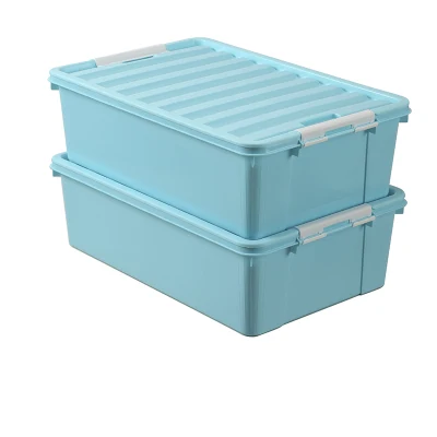  Venta al por mayor caja de almacenamiento de zapatos de plástico plegable contenedor Vitrina caja de zapatos organizador con el logotipo personalizado